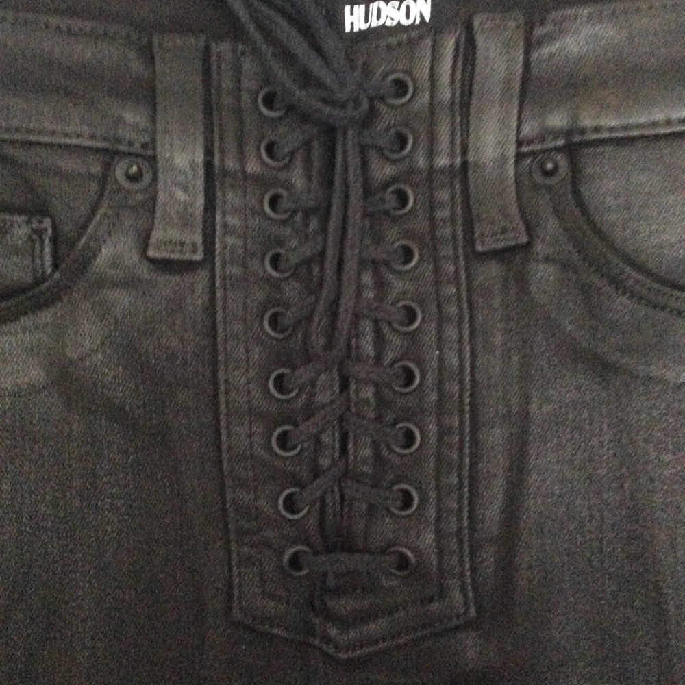 NWTHudson High Waist Lace-Up Flare Jean - Picture 14 of 16